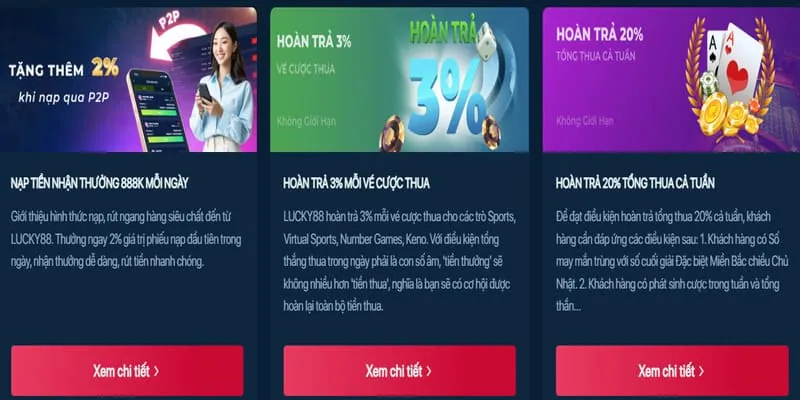 Giao diện quản lý cài đặt cookie và quyền riêng tư trong ứng dụng Lucky 8 App